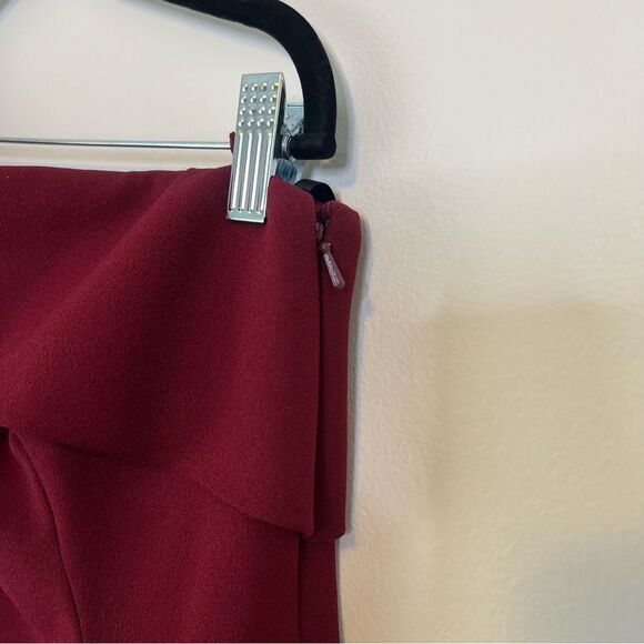Katie May Bordeaux One Shoulder Cut Out Maxi Gown NEW Size 10 - Picture 5 of 8